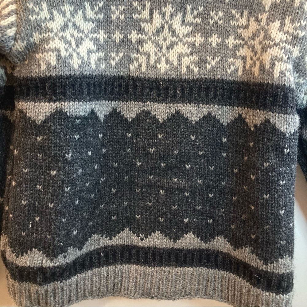 SHARANEL Sz S  Unisex Fleece Lined 100% Wool Outdoors Ski Sweater New with Tag - Picture 10 of 12